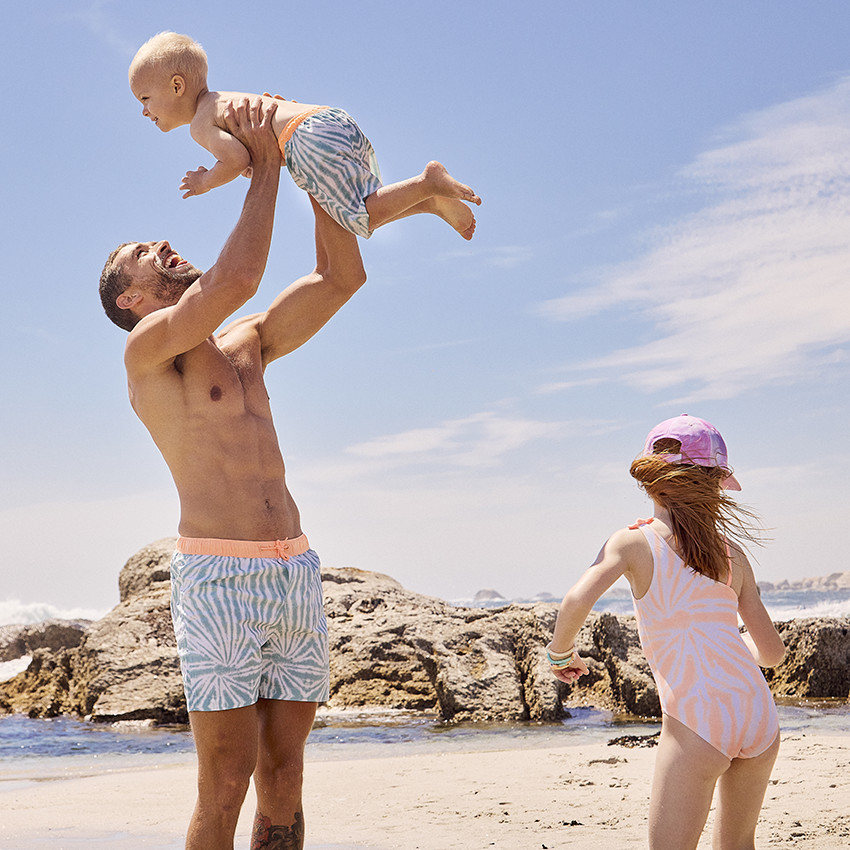 Short de bain effet tie & dye pour homme 