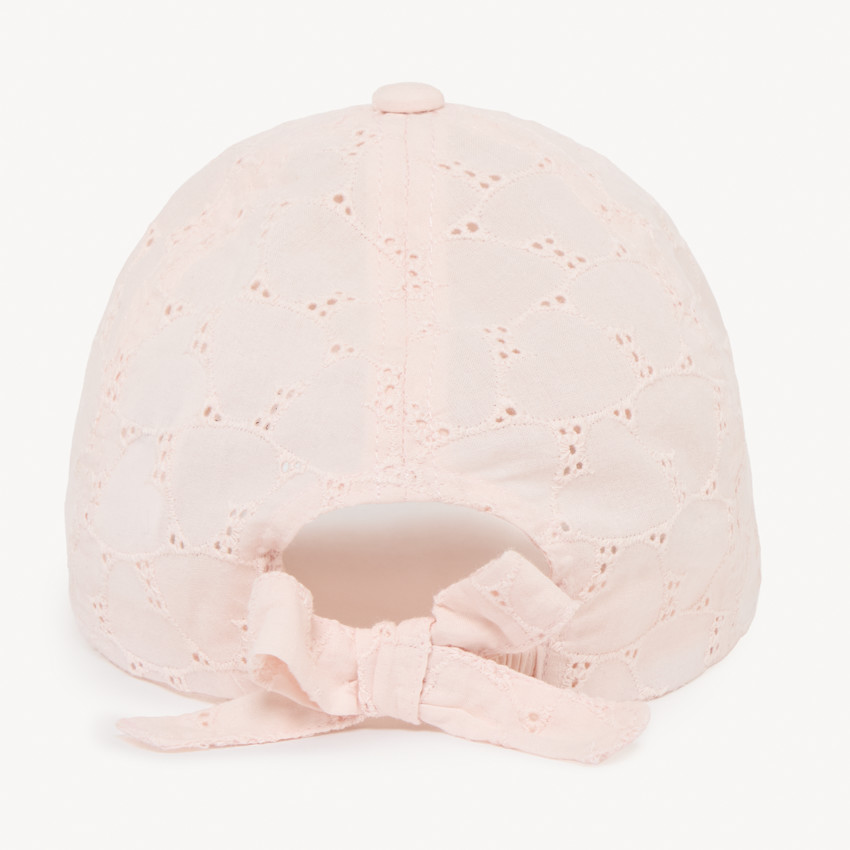 Casquette en broderie anglaise pour bébé fille  
