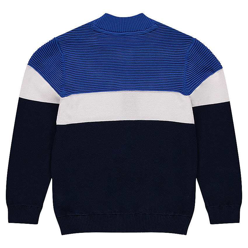 Gilet en tricot zippé tricolore 