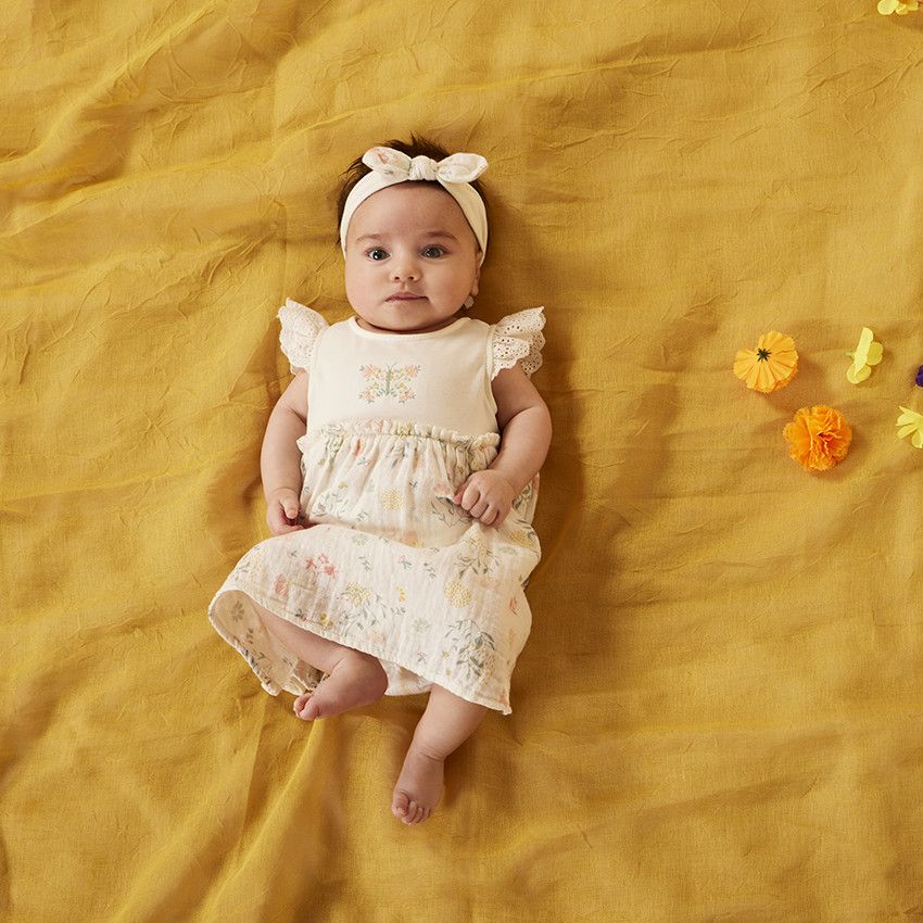 Tweedelig Set Met Bloemenprint Voor Baby Meisje 