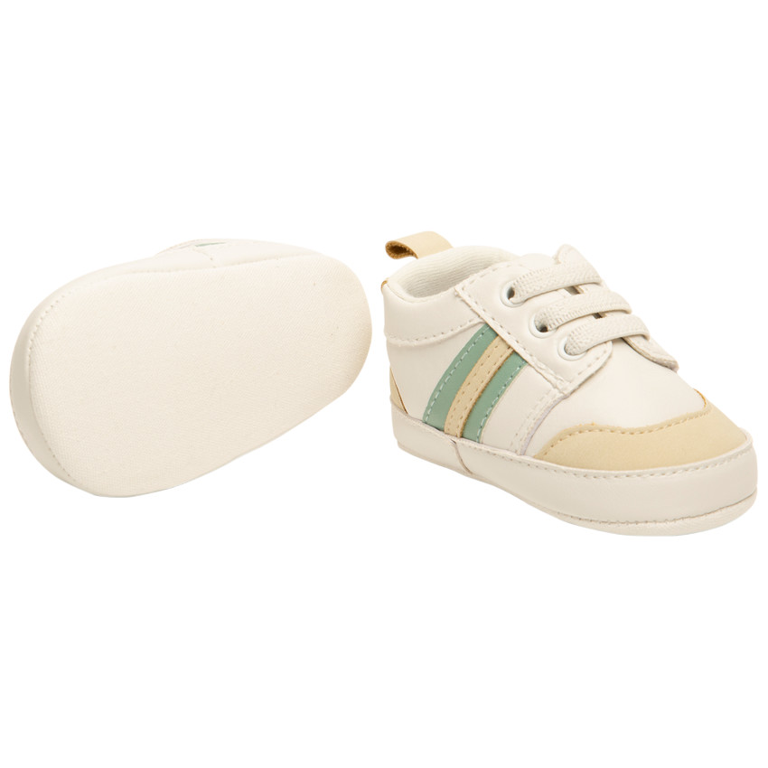 Baskets basses à lacets élastiqués pour bébé garçon 