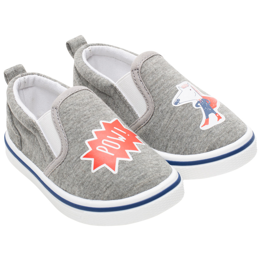 Lage sneakers van stof met fantasieprint 