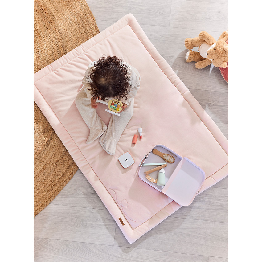 Kit de coiffure et de maquillage en bois rose 