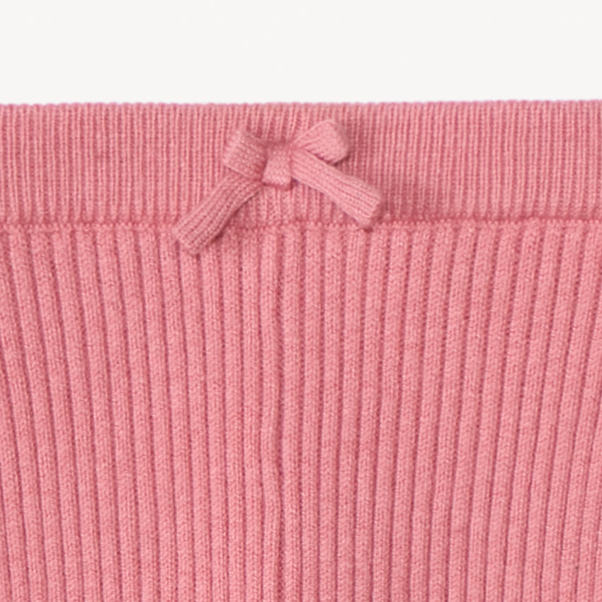 Geribde effen boxershort voor babymeisje 