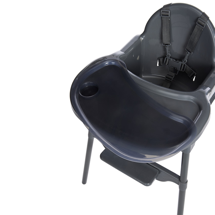 Chaise-haute fixe 2 en 1 Capucine grise 