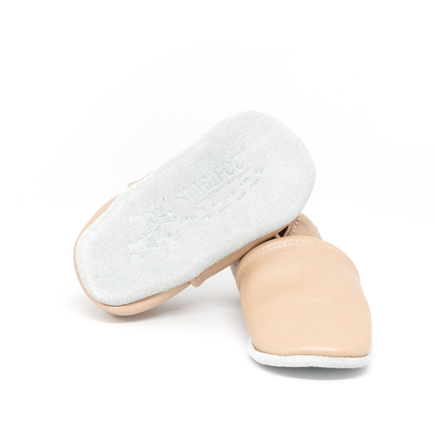 Slofjes Babysoft 12-18M leder Pearl 
