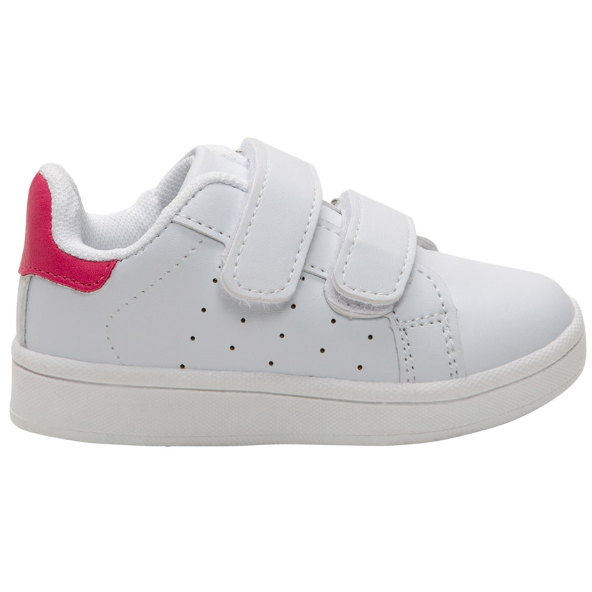 Lage sneakers met klittenbandsluiting en contrasterend inzetstuk van 20 tot 23  