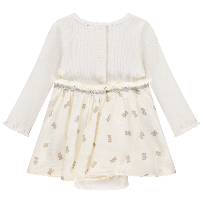Robe body effet 2 en 1 avec imprimé oursons pour bébé fille 