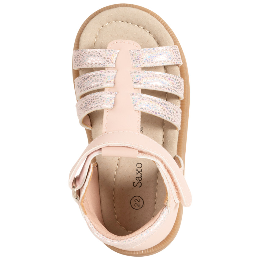 Sandalen velcro met iriserende fantasiebandjes voor baby meisjes 