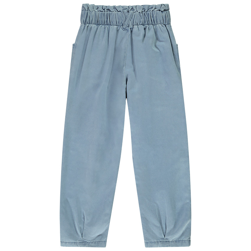 Joggingbroek in viscose en katoen met elastische taille 