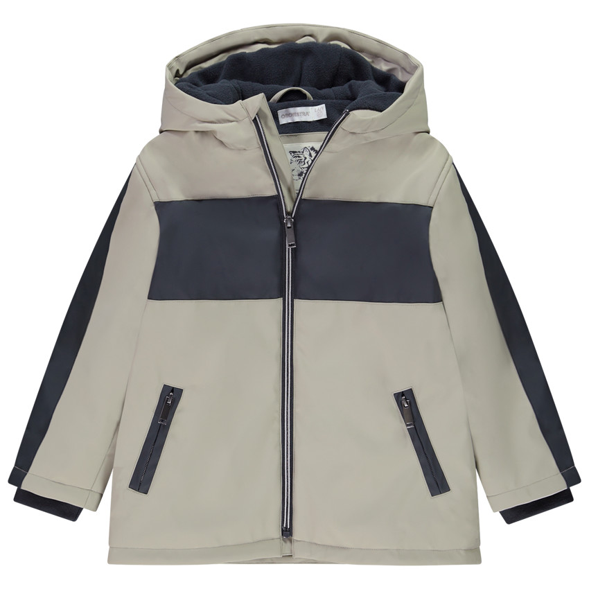 Parka met rubberen voering en kleurblok effect voor jongens 