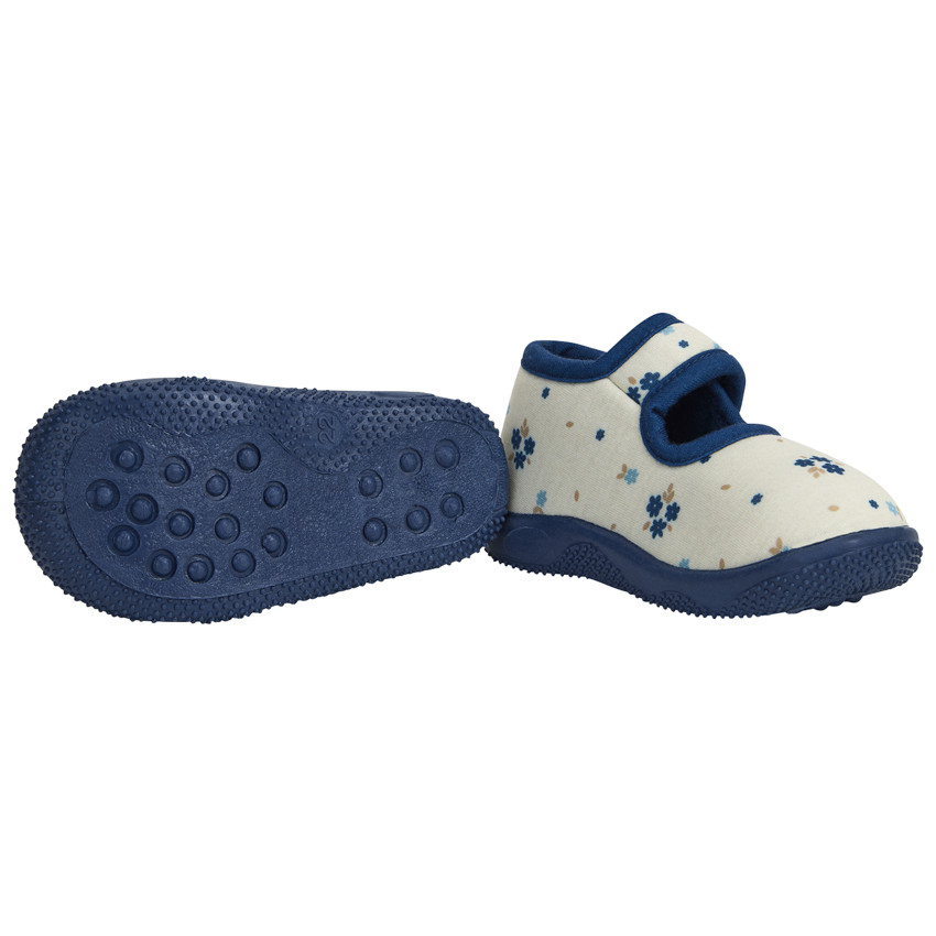 Chaussons babies imprimé fleurs à nœud pour bébé fille 