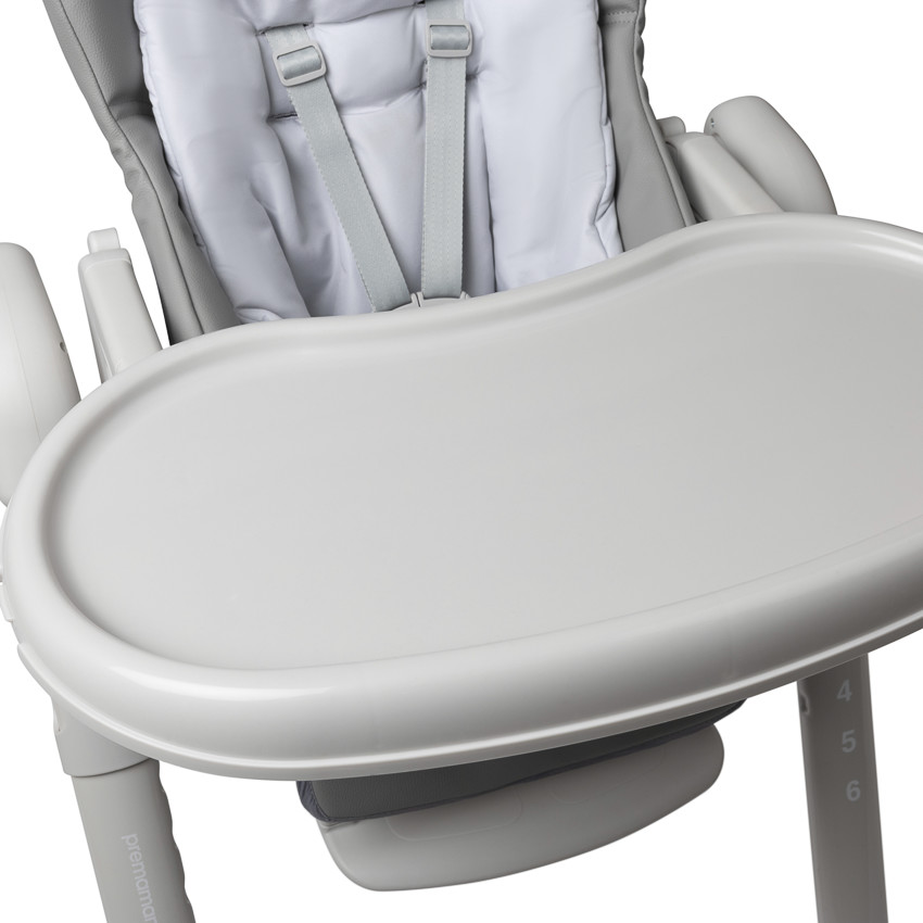 Chaise haute réglable multifonctions Harper gris 