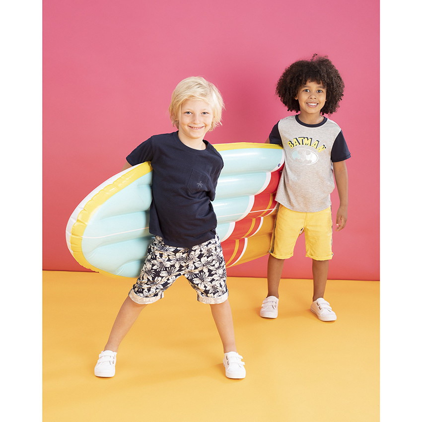 T-shirt manches courtes à poche print palmier 