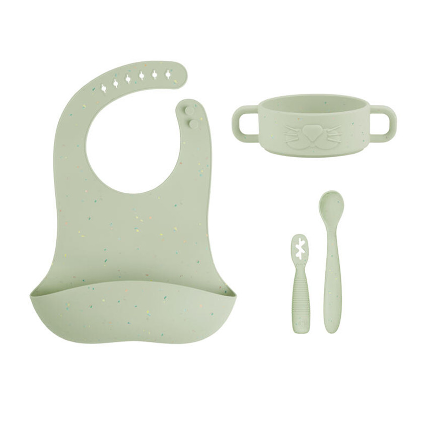 Set de repas bébé Mini Arty vert 
