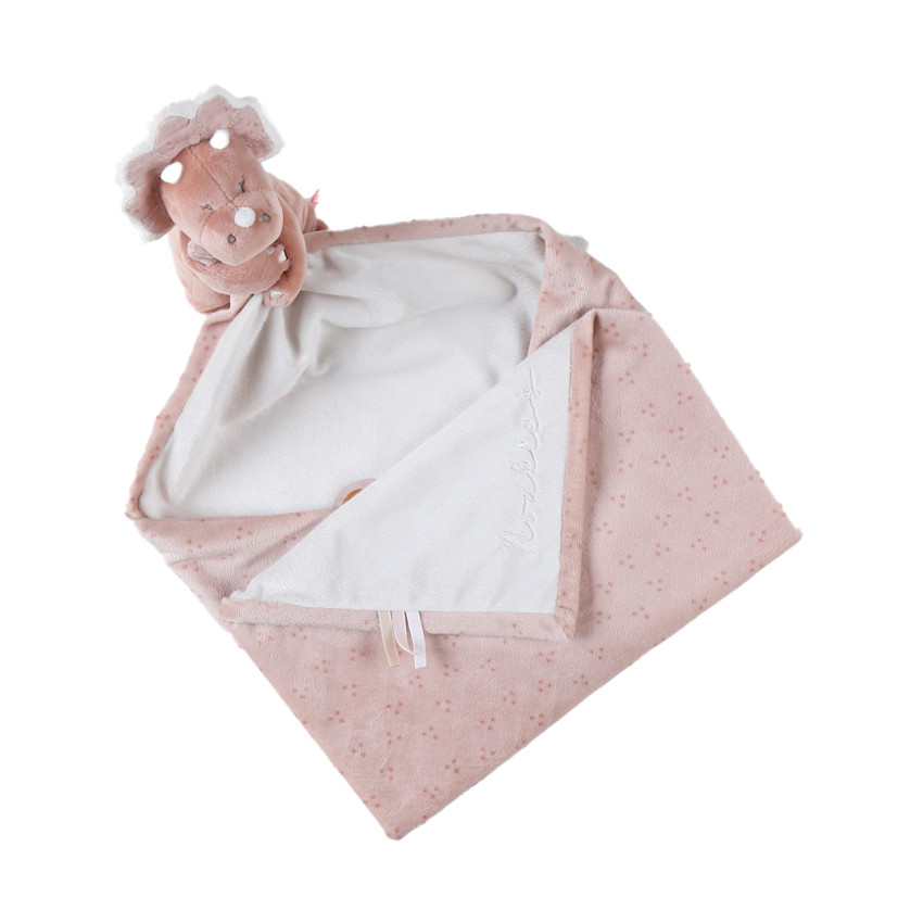 Doudou XXL en veloudoux "Ma première couverture" Popsie 