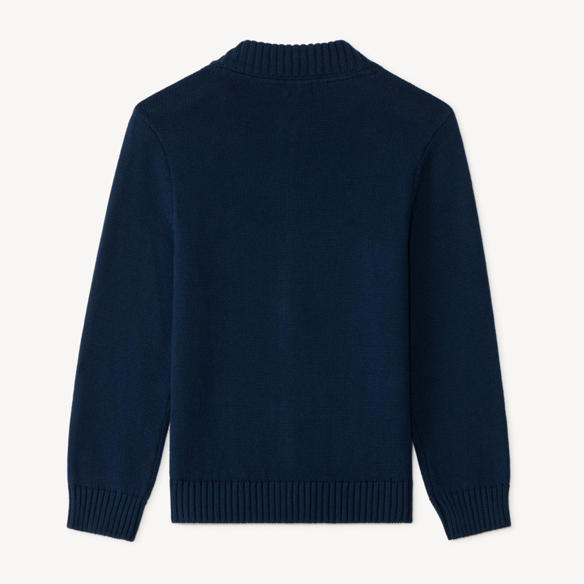 Gilet en tricot uni zippé garçon 