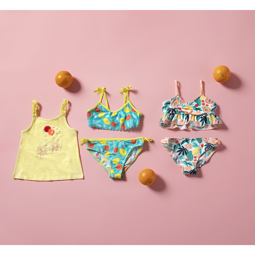 Bikini met vruchtenprints, voor meisjes. 