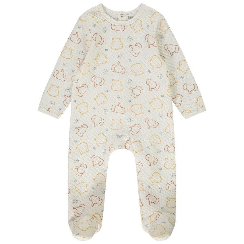 Pyjama bedrukt met dieren voor baby jongen met verschillende openingen afhankelijk van de leeftijd 