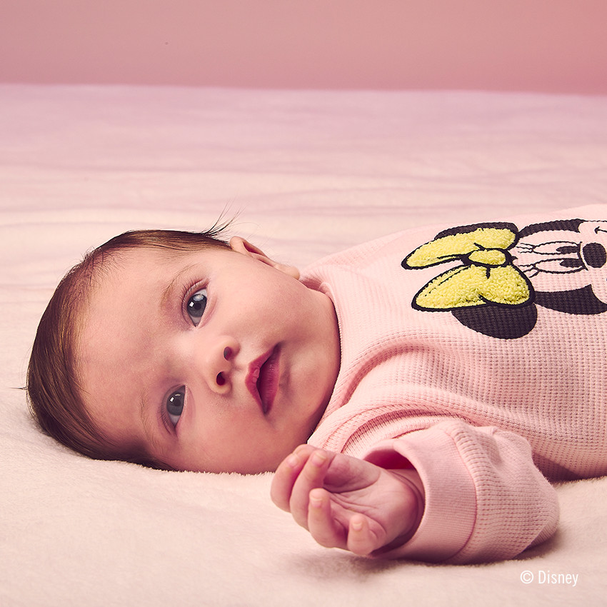 Ensemble jogging en nid d'abeille Minnie Disney pour bébé fille 