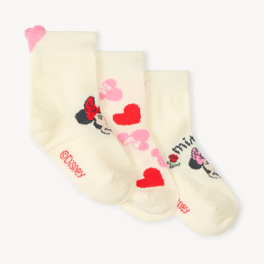 Lot de 3 paire de chaussettes Minnie Disney pour bébé fille  
