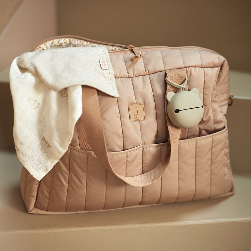 Fopspeenhouder in silicone Olijf Groen 7cm 