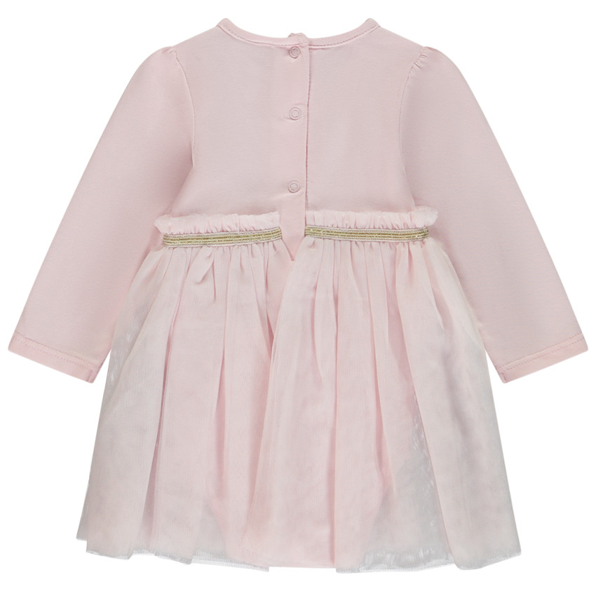 Jurk body met lange mouwen en fantasieprint voor babymeisjes 