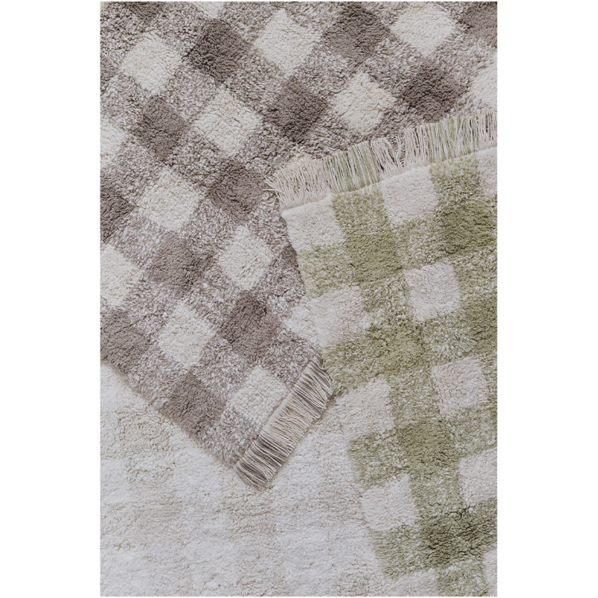 Tapis lavable 90x120cm Vichy Marron 