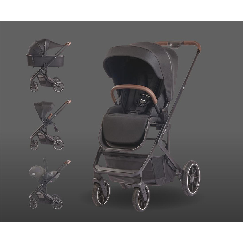 Poussette Juno + Habillage pluie Black 