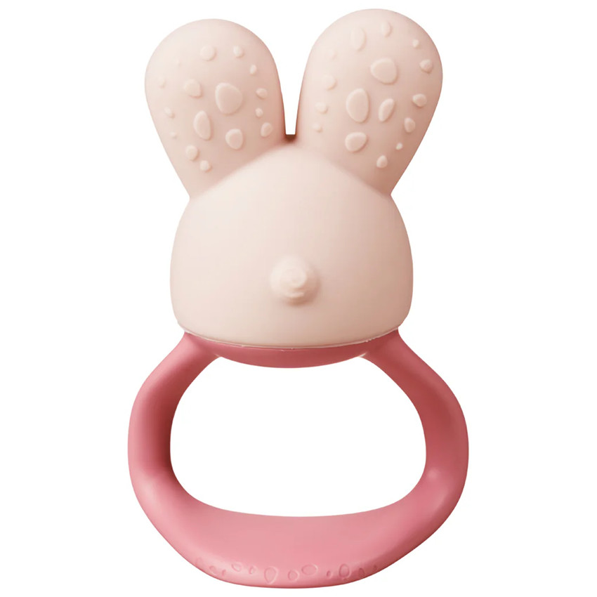 Anneau de dentition silicone refroidir et remplir 3m+ Rose 