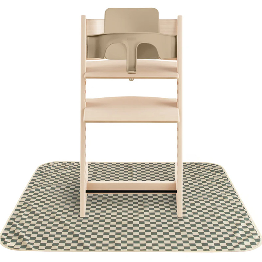 Tapis Anti-éclaboussures Splat pour Chaise haute Olive Check 