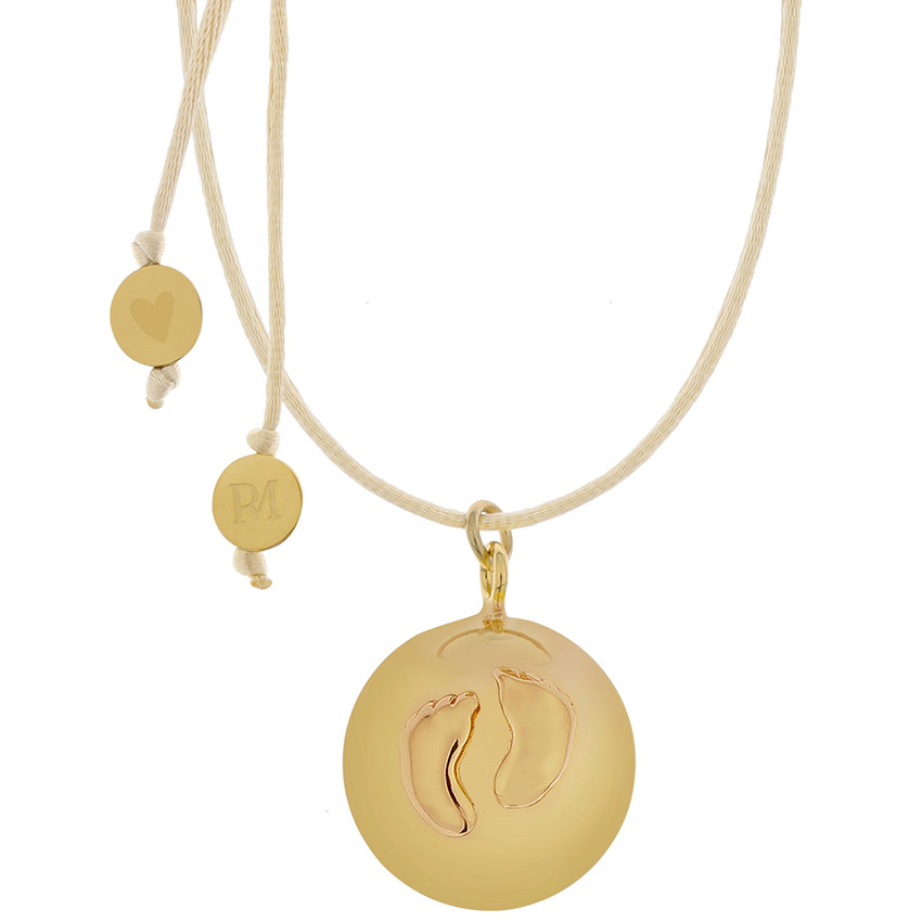 Bola zwangerschapsketting met afdruk Sofie goud 