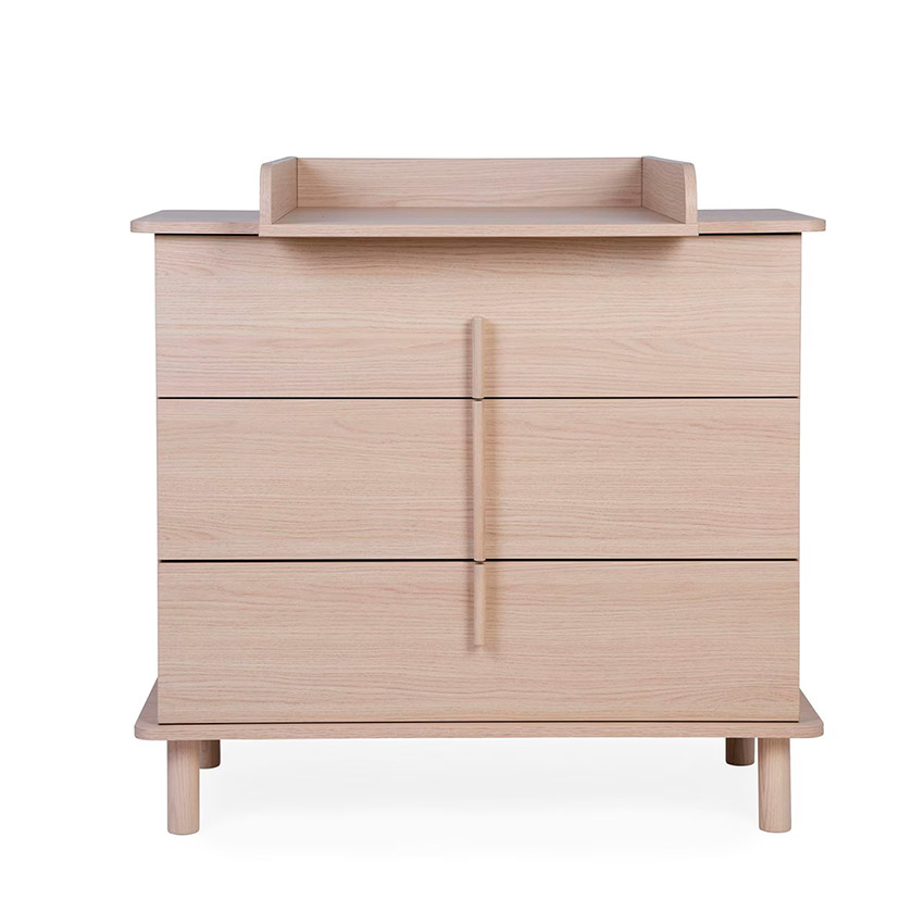 Commodes 3 tiroirs avec Plan à langer Nordica Natural 