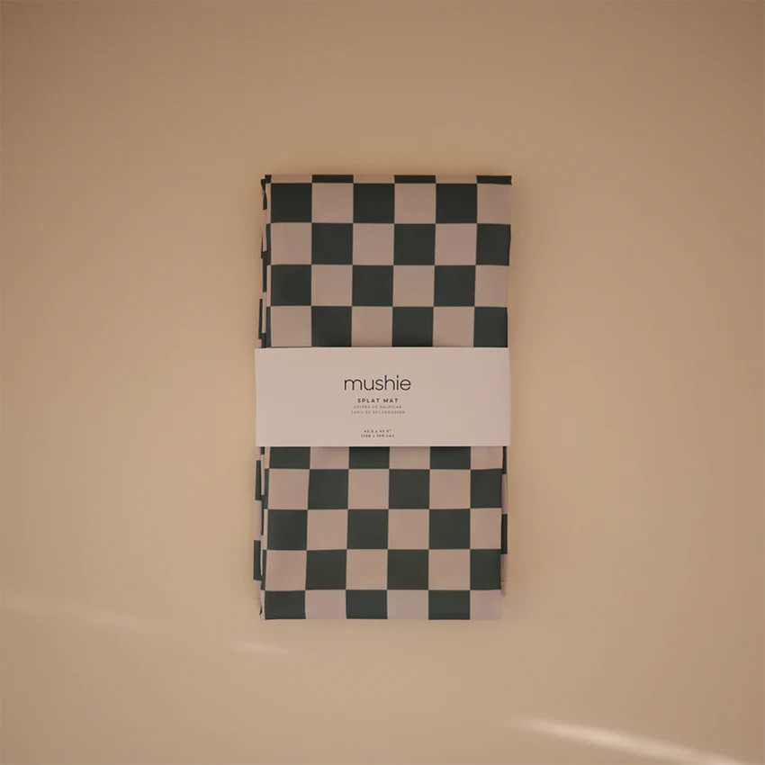 Tapis Anti-éclaboussures Splat pour Chaise haute Olive Check 