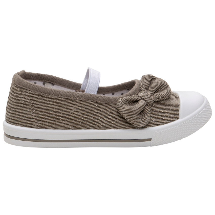 Babies van glanzend stof met knoop en elastische band 