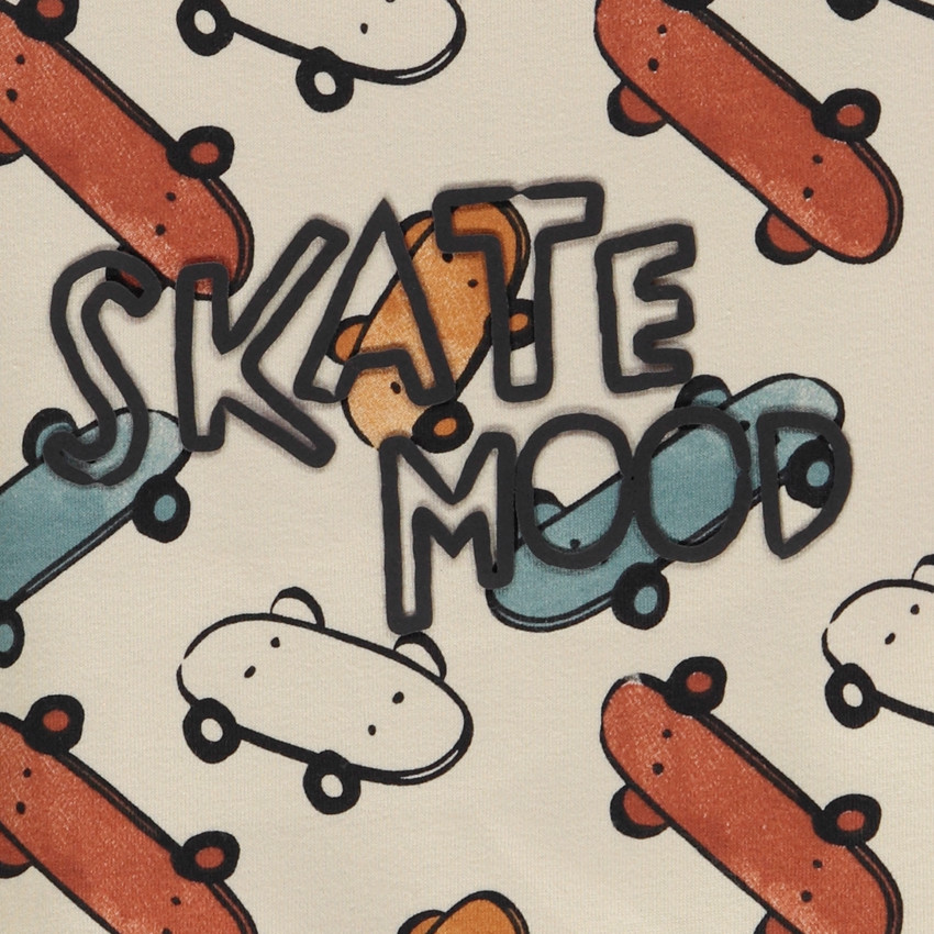 Sweatshirt oversize met skates print voor baby jongen 