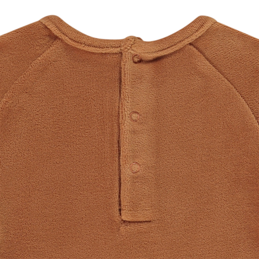 Pyjama 2 pièces en velours ourson ludique pour bébé garçon 