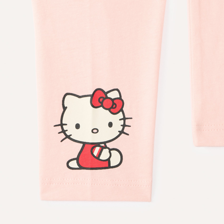 T-shirt fille manches longues oversize print Hello Kitty et ses amis 