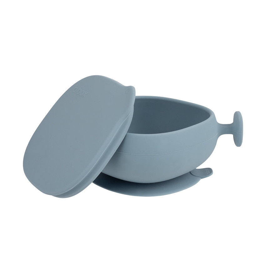 Bol en silicone avec ventouse et couvercle Ocean 