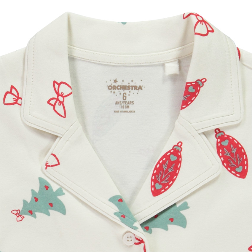 Set pyjama de Noël 2 pièces total look pour fille 