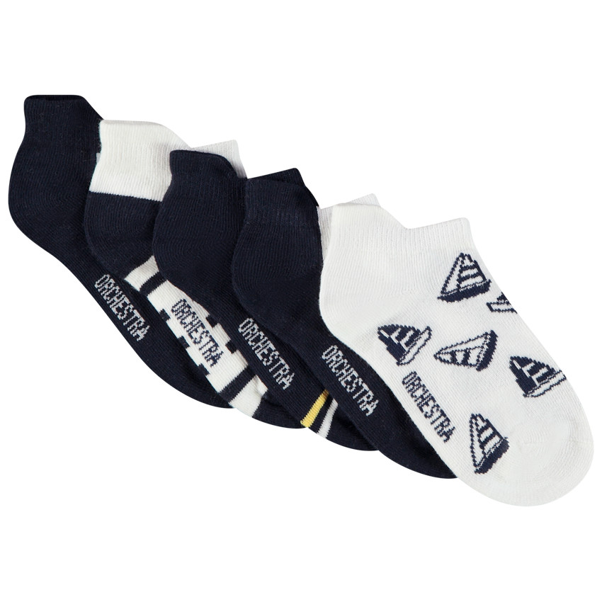 Lot de 5 paires de chaussettes courtes pour garçon 