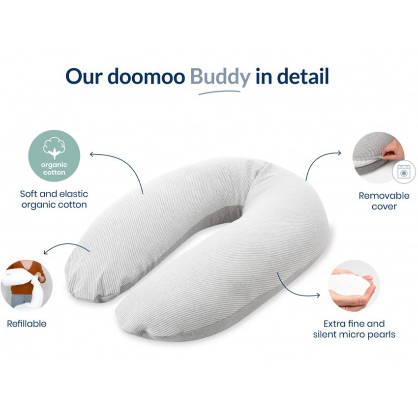 Zwangerschaps- en borstvoedingskussen Buddy corduroy green 