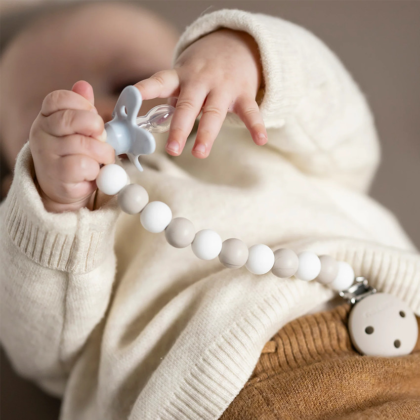 Fopspeenketting - Klei/wit 