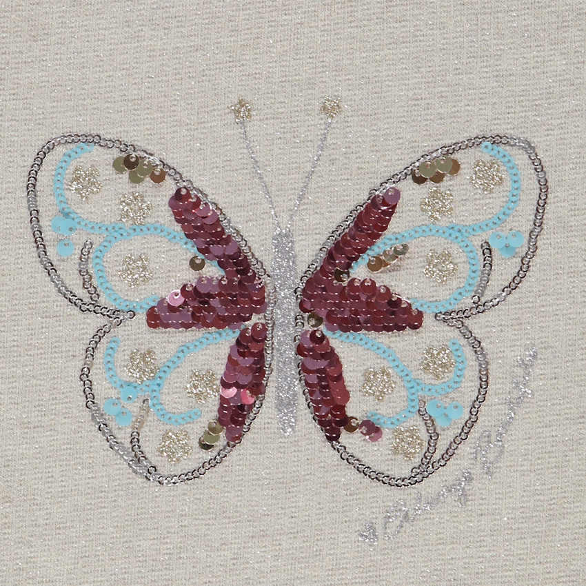 Set sport patroon vlinder in pailletten voor meisjes 