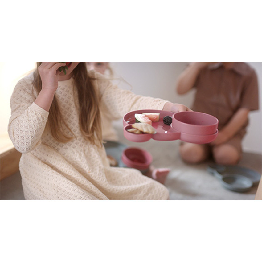 Set pour le dîner Tiny Bioplastique – Rouge 