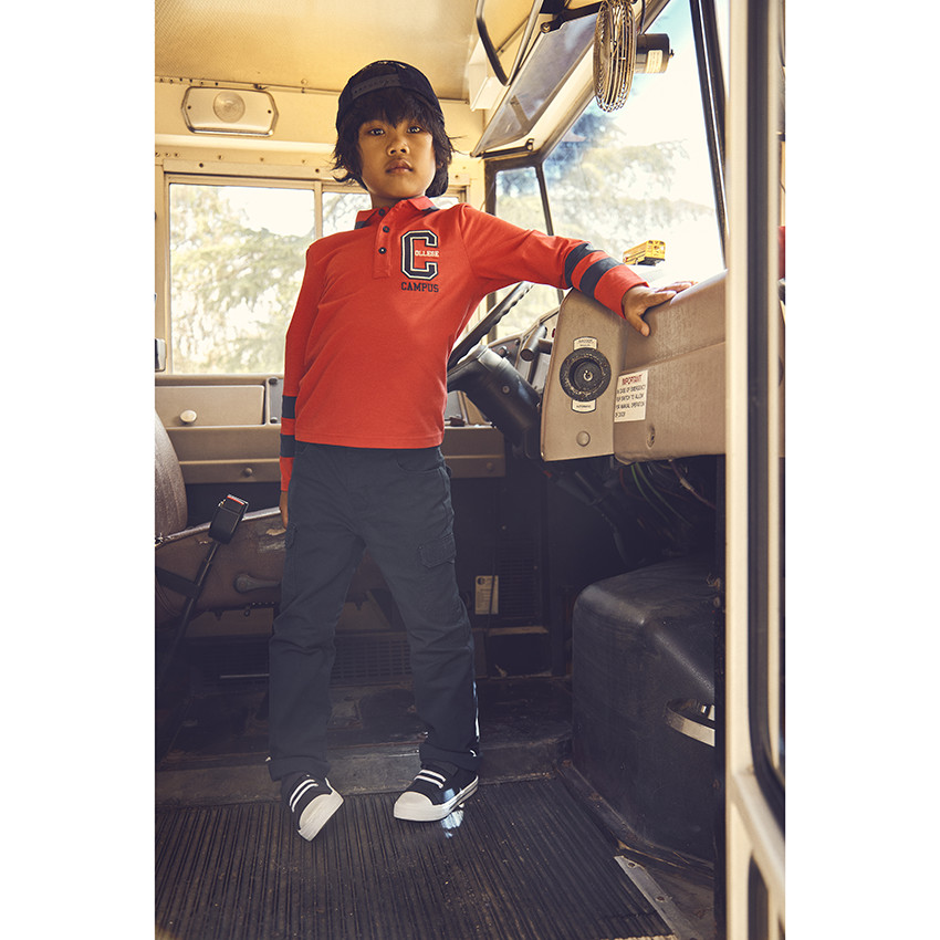 Pantalon cargo doublé jersey pour garçon 