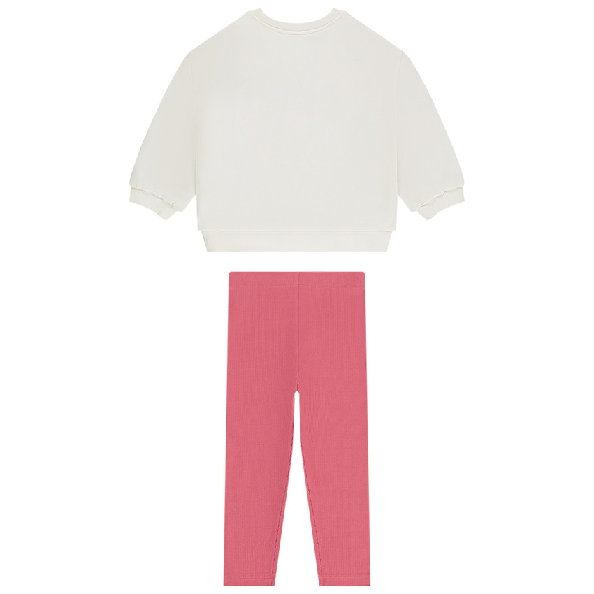 Ensemble 2 pièces en molleton pour bébé fille 