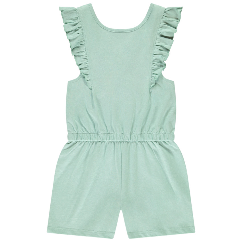 Mouwloze combi-short met volant voor meisjes 