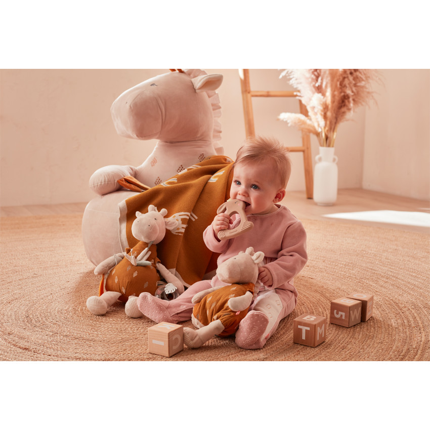 Peluche mini musicale Tiga Girafe en veloudoux 
