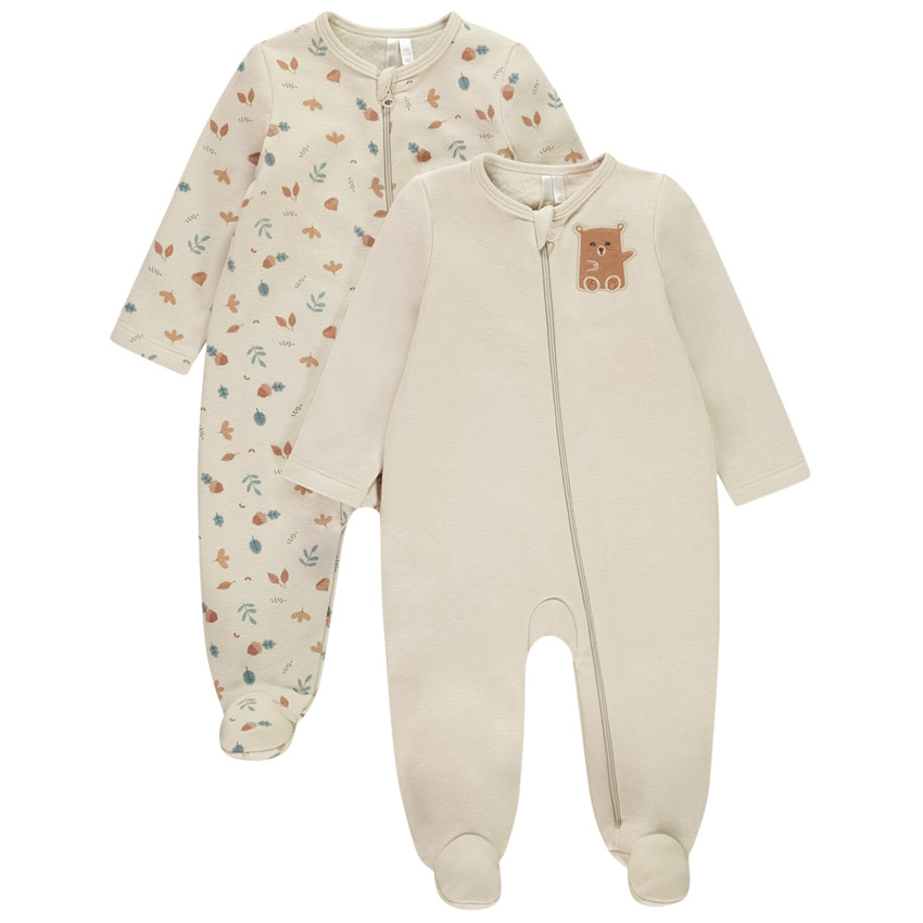 Lot de 2 dors-biens zippés et contrecollés pour bébé garçon 
